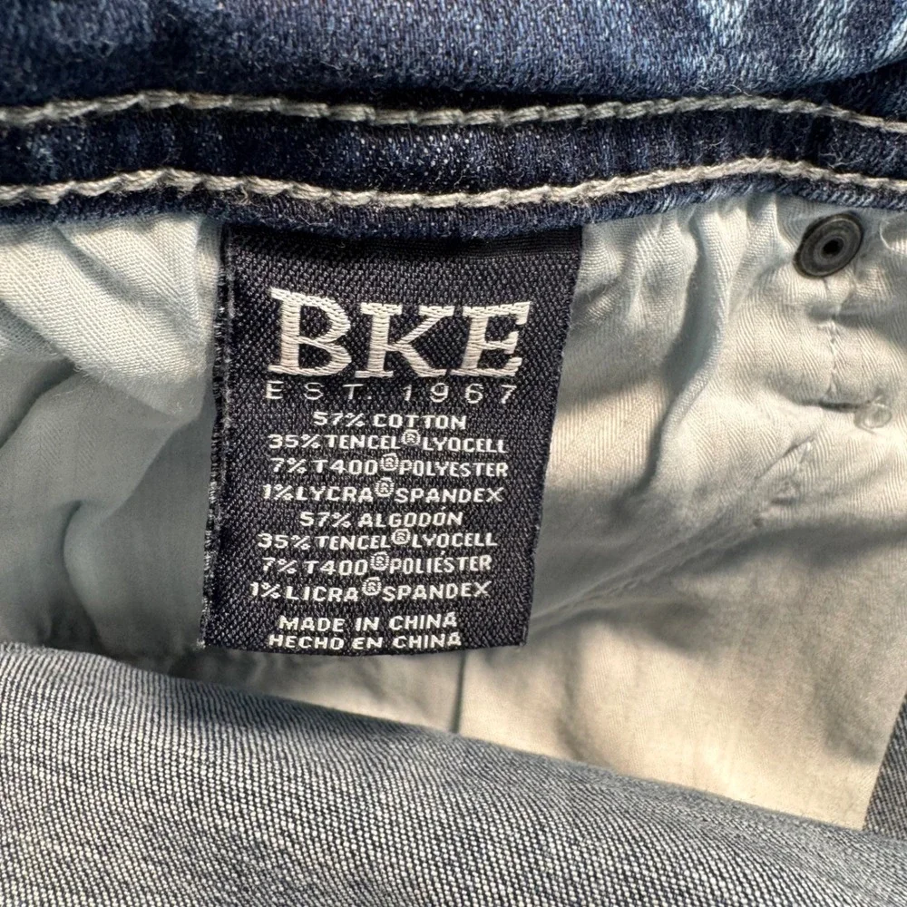 BKE Jake Straight Leg Mens Medium Wash Blue Denim Jeans 34x29 Comfort Stretch